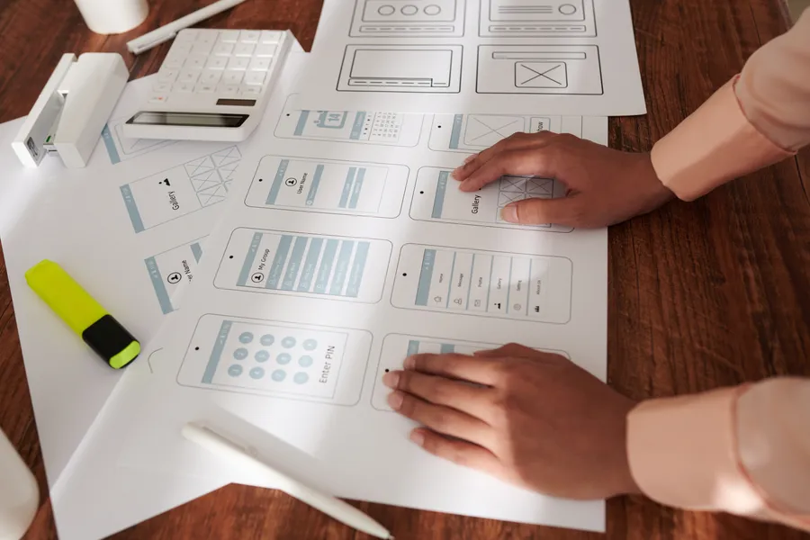 Mobile app screens iterated within a long-term design system
